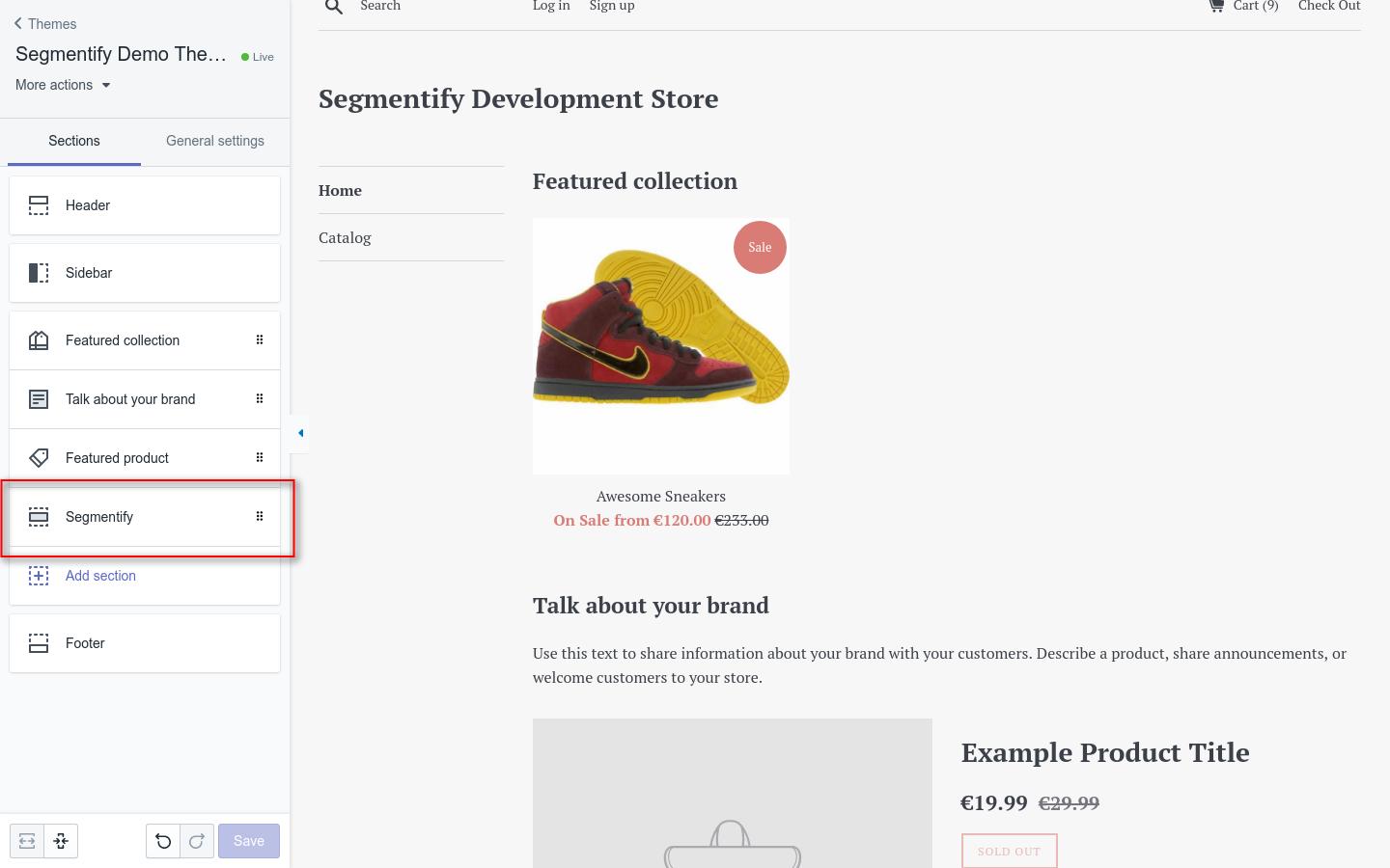 Shopify Admin Area